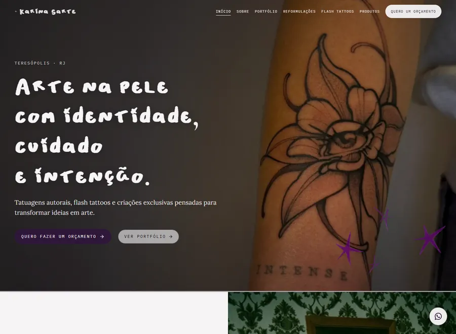 Página inicial de Karina Sarte