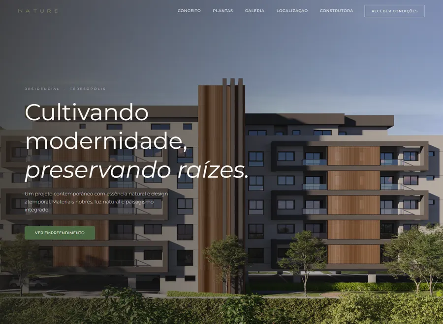 Página inicial de Nature Residencial